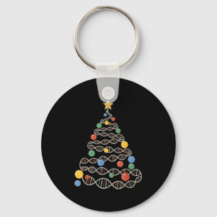 Dna-helix kerstboom wetenschapper biologie wetensc sleutelhanger