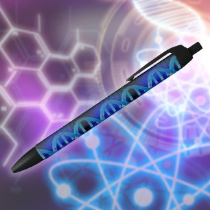 DNA ID Blauw Medische Wetenschap Zwarte Inkt Pen
