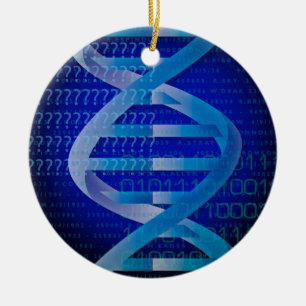 DNA ID Blue Medische Wetenschap Keramisch Ornament