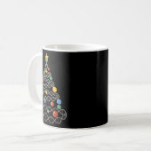 DNA Kerstboom Grappige Wetenschap Puns Kerstmis Te Koffiemok (Voorkant links)