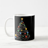 DNA Kerstboom Grappige Wetenschap Puns Kerstmis Te Koffiemok (Links)