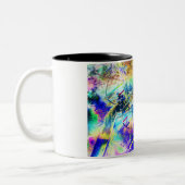 DNA-kunstcode Tweekleurige Koffiemok (Links)