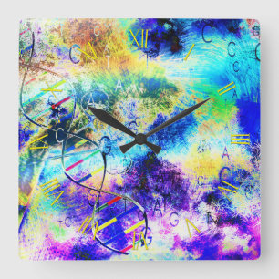 DNA-kunstcode Vierkante Klok