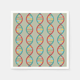 DNA Mid Century Modern STEM Biologie Stripe groe Servet