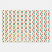 ​​DNA Mid Century Modern STEM Biology Stripe Inpakpapier Vel (Voorkant)
