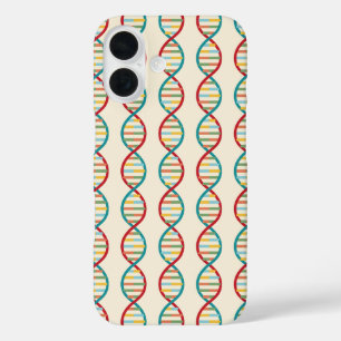 ​​DNA Mid Century Moderne STEM Biologie Stripe Cre iPhone 16 Hoesje