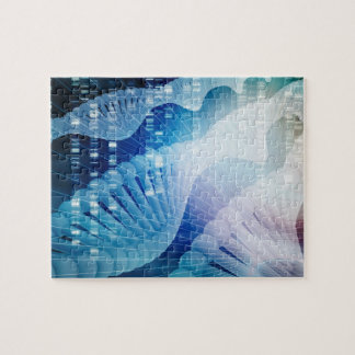 DNA Molecule Helix Science Abstracte achtergrondku Legpuzzel