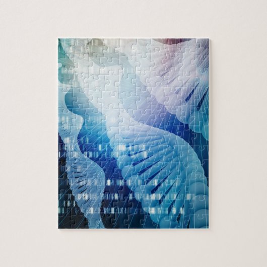 DNA Molecule Helix Science Abstracte achtergrondku Legpuzzel (Verticaal)