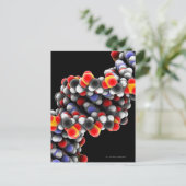 DNA-molecuul. Moleculair model van DNA Briefkaart (Staand voorkant)