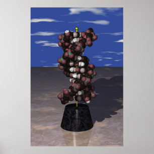 DNA op een standaard Poster