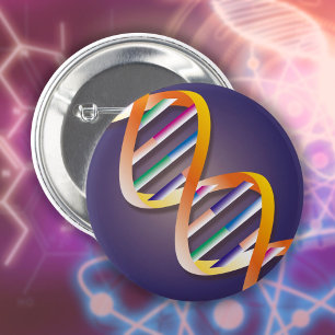 DNA Spotlight Medische Wetenschap Ronde Button 5,7 Cm
