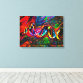 DNA Strand Artwork Canvas Afdruk (Insitu (Houten vloer))
