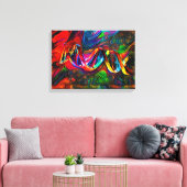 DNA Strand Artwork Canvas Afdruk (Insitu (Woonkamer))