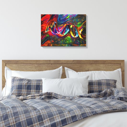 DNA Strand Artwork Canvas Afdruk (Insitu (Slaapkamer))