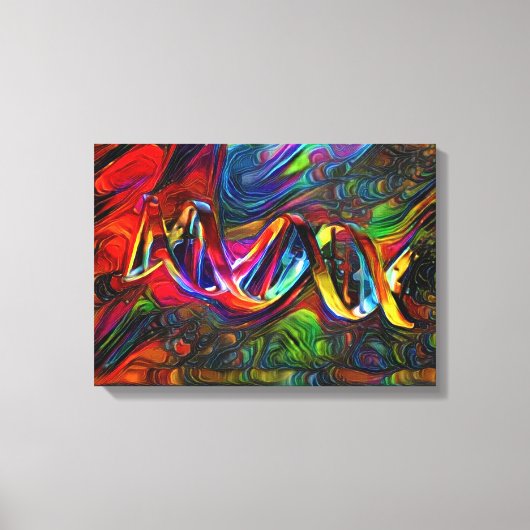 DNA Strand Artwork Canvas Afdruk (Voorkant)