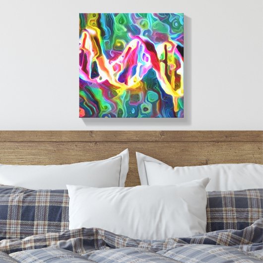 DNA Strand Artwork Canvas Afdruk (Insitu (Slaapkamer))