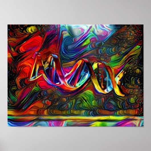 DNA Strand Artwork Poster (Voorkant)