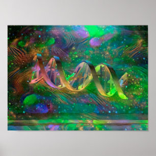 DNA Strand Artwork Poster