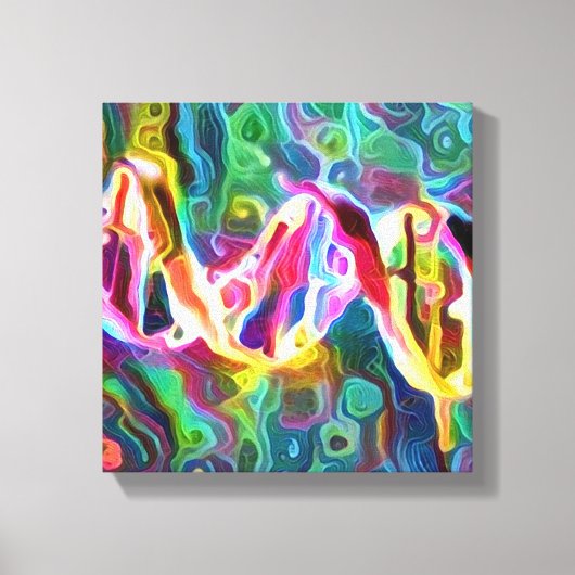 DNA Strand Kunstwerk Canvas Print (Voorkant)