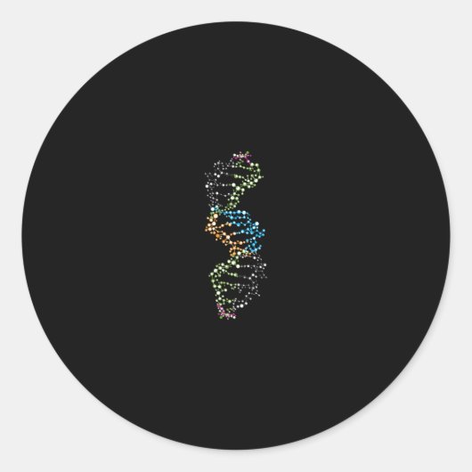 DNA Strand Ronde Sticker (Voorkant)