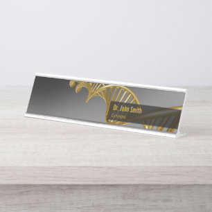 DNA streng professionele medische luxe goud Bureau Naambordje