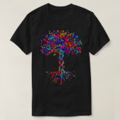 DNA Tree Life Waterverf Genetische bioloog Science T-shirt (Design voorkant)