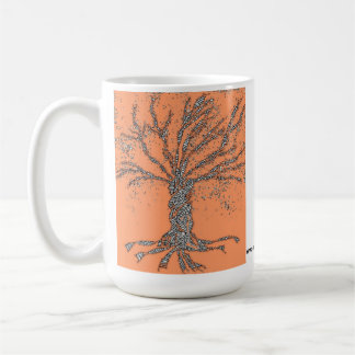 DNA TREE of Tree of Life Gestileerde oranje mok