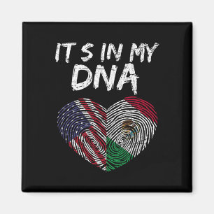 Dna Usa Vlag Amerikaanse Mexicaanse Vlag Mexico Magneet