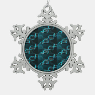 dna-versiering tin sneeuwvlok ornament