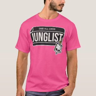 DNB Muziek Vloeibaar Oerwoud EDM Drum en Bass Skul T-shirt