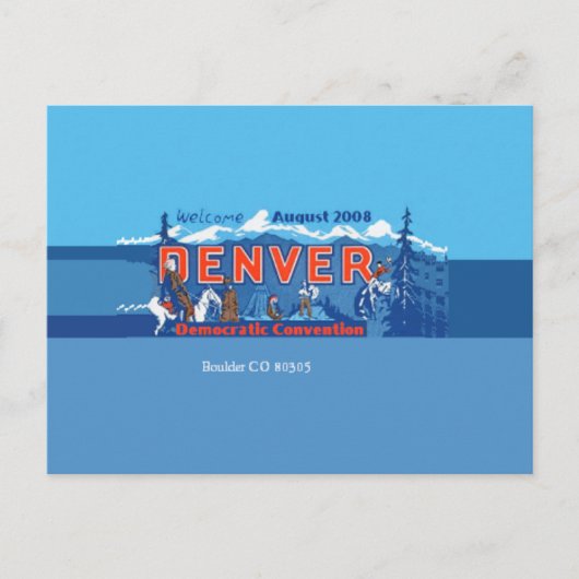 DNC Denver Colorado Briefkaart (Voorkant)