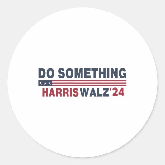 DNC Doe Iets Stem Kamala Harris Wheimer 2024 F Ronde Sticker (Voorkant)