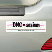 DNC = seksisme Bumpersticker (Op auto)