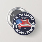 DNC-Verdrag Memorabilia Ronde Button 5,7 Cm (Voorkant /achterkant)