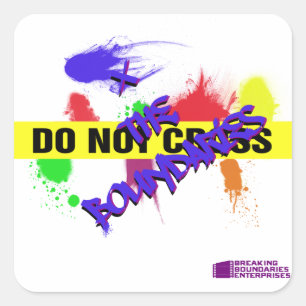 DNC/XtheBoundaries Vierkante Stickers, Glanzend Vierkante Sticker