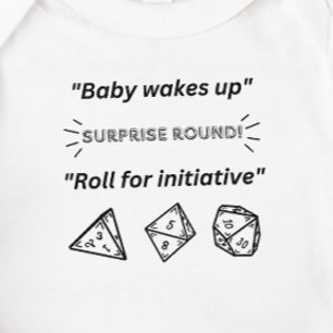 DnD Baby - Baby wordt wakker Roll voor initiatief Romper