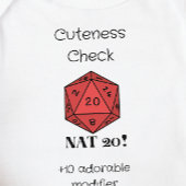 DnD Baby - Cuteness Check NAT 20 Romper