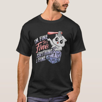 DND CAT-ontwerp voor een RPG-gamer T-shirt