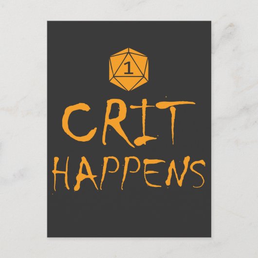 DnD Crit maakt Funny RPG Dungeon Game Gift Briefkaart (Voorkant)