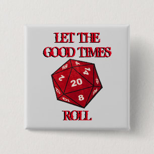 DnD Dice Vierkante Button 5,1 Cm