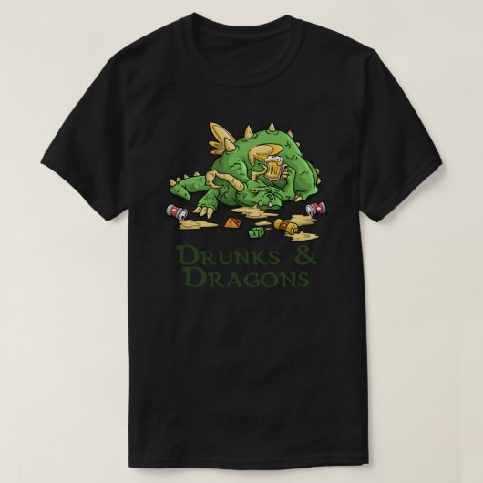 Dnd, Drunks and Dragons Essential T-Shirt.png T-shirt (Design voorkant)