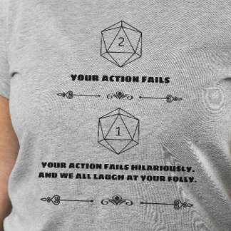 DnD Shirt - NAT 1 Je faalt hilarisch