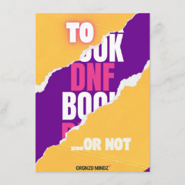 DNF Tracker for  Book Readers Feestdagenkaart