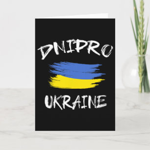 Dnipro Oekraine Souvenir Oekraïense Land Vlag Bru Kaart