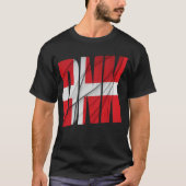 DNK - Denemarken - vlag T-shirt (Voorkant)