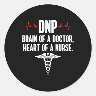 DNP Dokter Verpleegkunde Hersenen Verpleegkundige Ronde Sticker