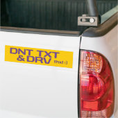 DNT TXT en DRV Bumpersticker (Op Truck)