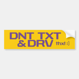 DNT TXT en DRV Bumpersticker