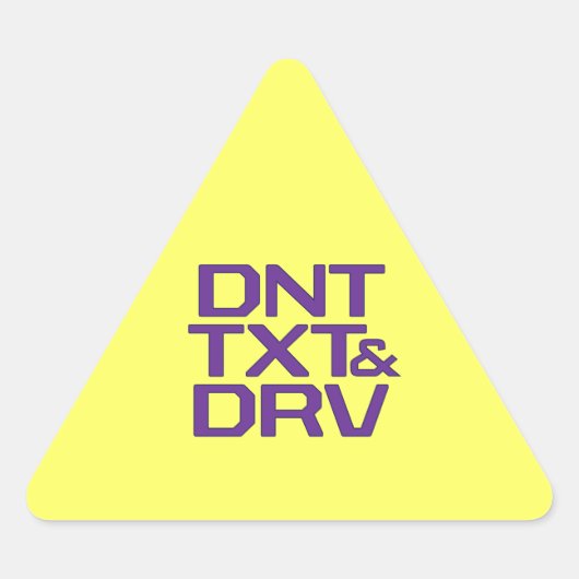 DNT TXT en DRV Driehoek Sticker (Voorkant)