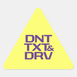 DNT TXT en DRV Driehoek Sticker